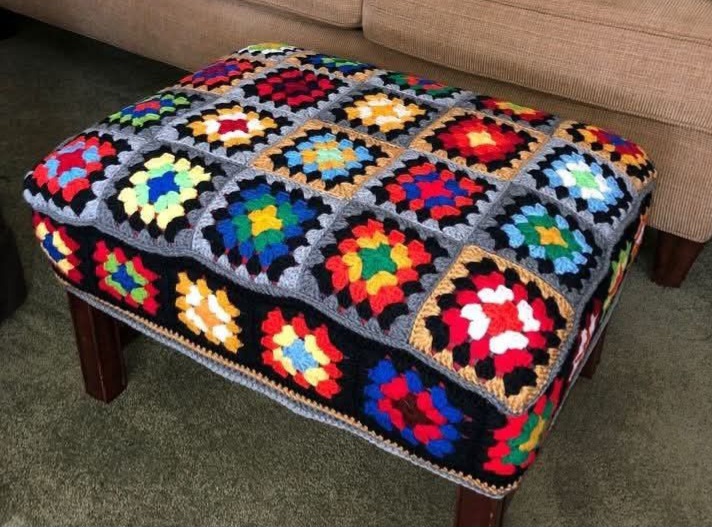 Crochet chair cover 